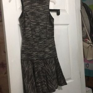 Midi black and white faded dress